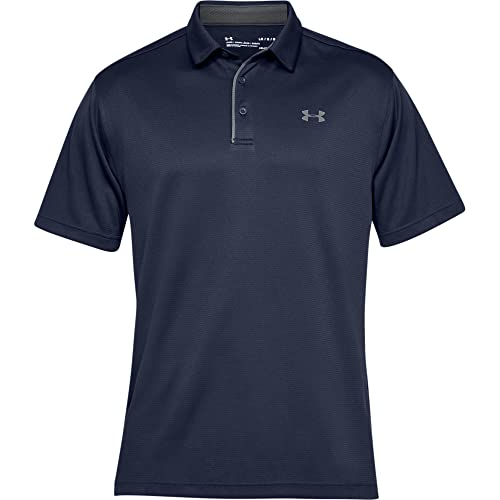 Under Armour Men's Tech Golf Polo , Midnight Navy (410)/Graphite, Large