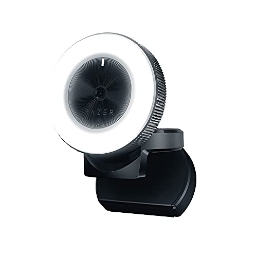 Razer Kiyo 1080p 30 FPS/720 p 60 FPS Streaming Webcam with Adjustable Brightness Ring Light, Built-in Microphone and Advanced Autofocus