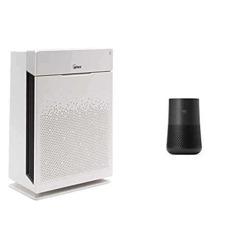 Winix HR900, Ultimate Pet 5 Stage True HEPA Filtration Air Purifier, 300 Sq. Ft, White & A230 Tower H13 True HEPA 4-Stage Air Purifier, Charcoal Grey