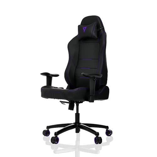 VERTAGEAR Desk and Gaming Chair, Ergonomic Design for Home Office, High Backrest for Extended Gaming Comfort, P-Line PL1000, BIFMA Cert, Black Purple