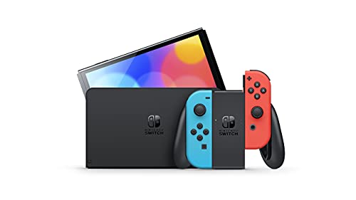 Nintendo Switch – OLED Model w/ Neon Red & Neon Blue Joy-Con