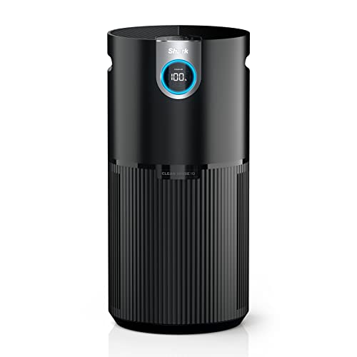 Shark HP202 Air Purifier MAX with NanoSeal HEPA, Cleansense IQ, Antimicrobial & Odor Lock, Cleans up to 1200 Sq. Ft. and 99.98% of particles, dust, allergens, smoke, 0.1–0.2 microns, Grey