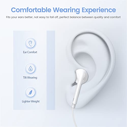 2 Pack-Apple Earbuds Wired Lightning iPhone Headphones, [Apple MFi Certified] Earphones Noise Isolating (Built-in Microphone & Volume Control) Compatible with iPhone 12/11/XR/XS/X/7/7Plus/8/8Plus