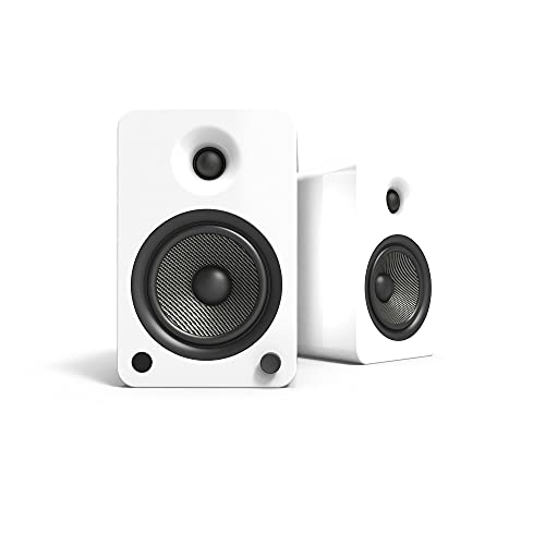 Kanto YU6 Powered Speakers with Bluetooth and Phono Preamp | Gloss White | Pair