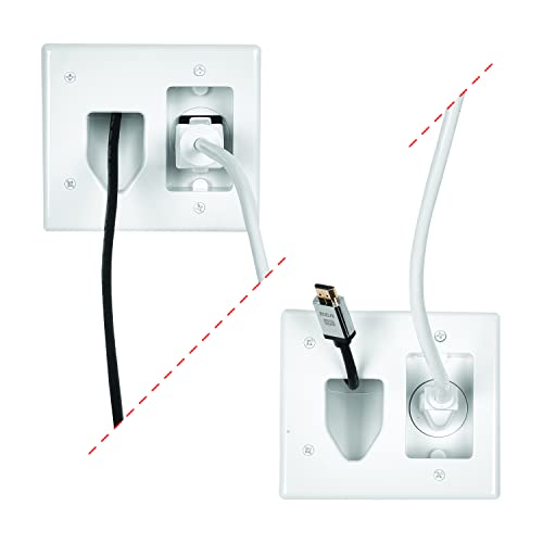 RCA DH150E RCA in-Wall Power Install and Cord Management Kit for Wall Mounted Flat Panel TVs, White