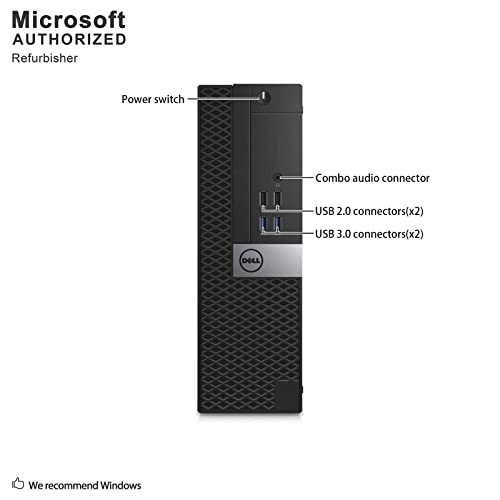 Dell Optiplex 3040 Mid Size Tower Computer PC (Intel Quad Core i5-6500, 8GB Ram, 256GB SSD, WiFi, HDMI, DVD-RW) Win 10 Pro (Renewed)