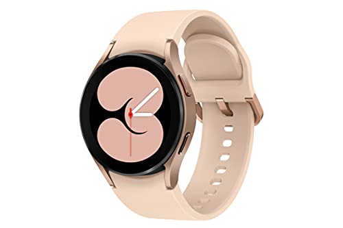 Samsung Galaxy Watch 4  40mm Smart Watch Bluetooth - Pink Gold  (US Version) with SAMSUNG Wireless Charger Fast Charge Pad Duo (2021),Black