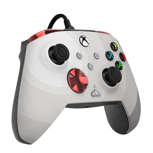 Xbox Controller + 1 Month Xbox Game Pass Ultimate - Compatible with Xbox Series X|S, Xbox One, PC - REMATCH by PDP - Radial White