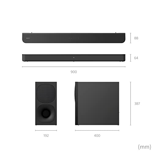 Sony HT-S400 2.1ch Soundbar with Powerful Wireless subwoofer, S-Force PRO Front Surround Sound, and Dolby Digital