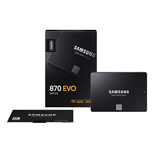 Samsung SSD 870 EVO, 500 GB, Form Factor 2.5”, Intelligent Turbo Write, Magician 6 Software, Black