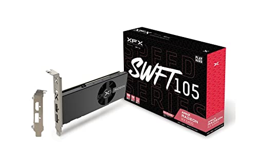 XFX Speedster SWFT105 Radeon RX 6400 Gaming Graphics Card with 4GB GDDR6, AMD RDNA 2 RX-64XL4SFG2