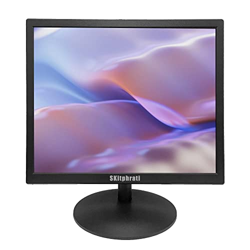 SKitphrati 17 Inch 1280 X 1024 PC Monitor HDMI Monitor Square Monitor LED Monitor with 72% sRGB Color, 4:3 Aspect Ratio, 60 Hz, 5Ms, VESA, TN Panel, HDMI, VGA, Black