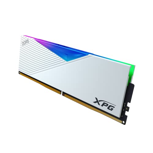 XPG Lancer DDR5 RGB 6000MHz 32GB (2x16GB) CL40-40-40 UDIMM 288-Pins Desktop SDRAM Memory RAM Kit White Heatsink (AX5U6000C4016G-DCLARWH)