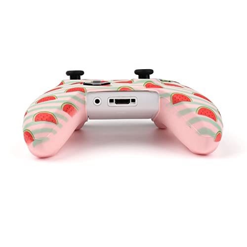 Xbox One Controller Skin,RALAN Fruit Pink Anti-Slip Silicone Controller Cover Protector Case Compatible for Xbox 1 Wireless/Wired Gamepad Joystick with 2 Cute Thumb Grips Caps .