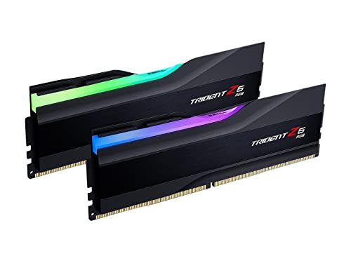 G.Skill Trident Z5 RGB Series 32GB (2 x 16GB) 288-Pin SDRAM DDR5 6000 (PC5-48000) CL36-36-36-96 1.35V Dual Channel Desktop Memory Model F5-6000J3636F16GA2-TZ5RK (Matte Black)