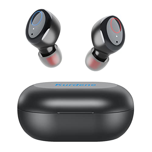 Bluetooth Wireless Earbuds,Kurdene S8 Deep Bass Sound 38H Playtime IPX8 Waterproof Earphones Call Clear with Microphone in-Ear Bluetooth Headphones Comfortable for iPhone, Android