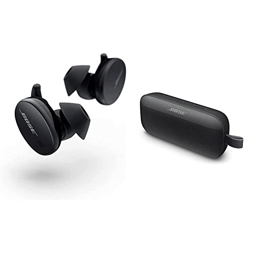 Bose Sport Earbuds - Wireless Earphones, Triple Black & Bose SoundLink Flex Bluetooth Portable Speaker, Wireless Waterproof Speaker for Outdoor Travel - Black