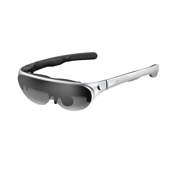 Rokid Air AR Glasses, Myopia Friendly Pocket-Sized Yet Massive Screen with 1080P OLED Dual Display, 43°FoV, 55PPD