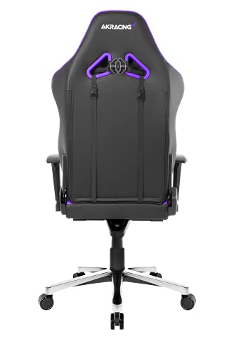 AKRacing Masters Series Max Gaming Chair with Wide Flat Seat, 400 Lbs Weight Limit, Rocker and Seat Height Adjustment Mechanisms - Black/Indigo