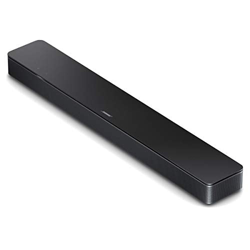 Bose Smart Soundbar 300 Bluetooth Wi-Fi Voice Control Bundle with Wireless Surround Speakers Pair, Bass Module 500 (Black)