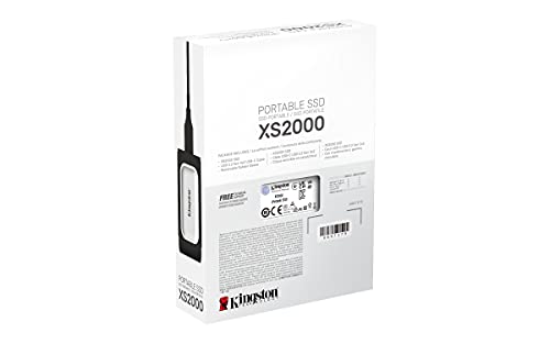 Kingston XS2000 4TB High Performance Portable SSD with USB-C | Pocket-Sized | USB 3.2 Gen 2x2 | External Solid State Drive | Up to 2000MB/s | SXS2000/4000G