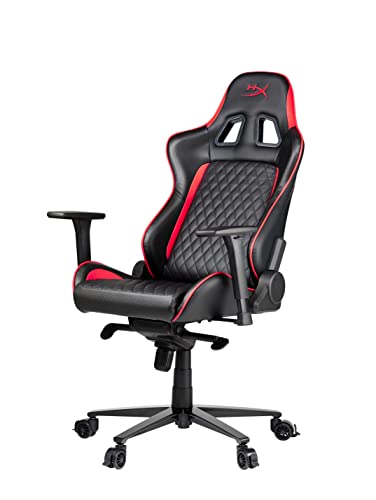 HyperX Blast Gaming Chair - Ergonomic Gaming Chair, Leather Upholstery Video Game Chair - Red Black PC Racing Tilt Gaslift Foam Armrests Office Secret Hyper X Chair Lab