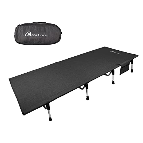 Moon Lence Folding Camping Cot， Outdoor Camping Bed Portable with Carry Bag， Camp Cots for Adults for Hiking Backpacking Car， Camping Outdoor&Indoor&Beach Use