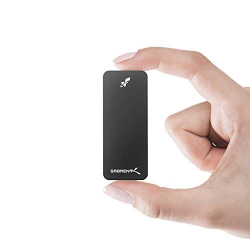 Sabrent Rocket Nano 2TB USB 3.2 10Gb/s External Aluminum SSD (Black) (SB-2TB-NANO-BLK)