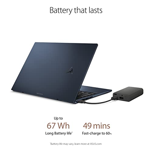 Zenbook S 13 OLED 13.3” 2.8K OLED Touch Display, AMD Ryzen 7 6800U CPU, Radeon Graphics, 16GB RAM, 1TB SSD, Windows 11 Pro, NumberPad, Fingerprint, Ponder Blue, UM5302TA-XB76T