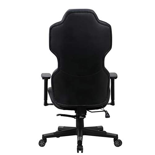 X Rocker Zeta PC Office Gaming Chair, 27.36" x 27.56" x 48.43", Black/Gray