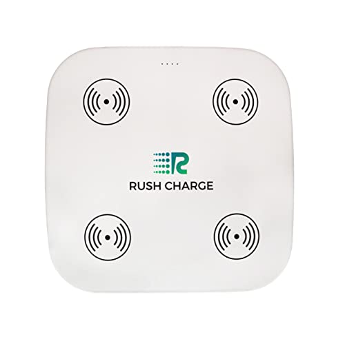 Rush Charge Quad Station - 4 in 1 Wireless Charging Pad in White