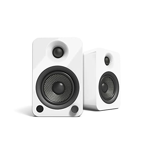 Kanto YU4 Powered Speakers with Bluetooth and Phono Preamp, Gloss White