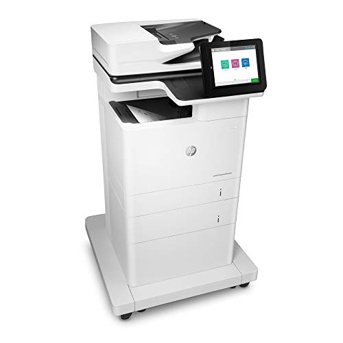 HP LaserJet Enterprise MFP M635fht Monochrome All-in-One Printer with built-in Ethernet, 2-sided printing, extra paper tray & wheeled stand (7PS98A)