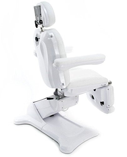 SOURCE ONE BEAUTY Radi+ Fully Electric 4 Motor Treatment Chair with 240 Degree Bed Rotation Extendable Footrest Removable Arms USA Salon and Spa 2246B (White)