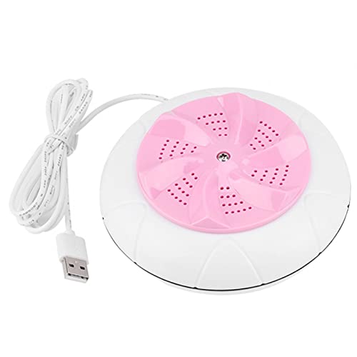 GOTOTOP USB Mini Ultrasonic Washing Machine Turbine Cleaner Portable for Washing Machine Multifunction Travel Washing Device Cleaning Tool for Clothes Fruit Vegetable Underwear Socks(Pink)