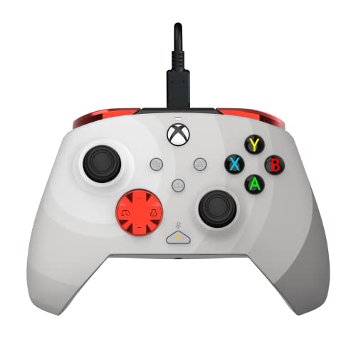 Xbox Controller + 1 Month Xbox Game Pass Ultimate - Compatible with Xbox Series X|S, Xbox One, PC - REMATCH by PDP - Radial White