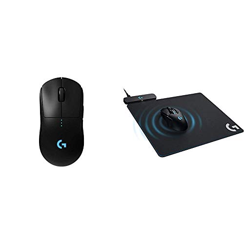 Logitech G 910-005270 7-Button Wireless Gaming Mouse, Black & Logitech G Wireless Gaming Mouse Pad, Black