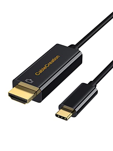 USB C to HDMI Cable for Home Office 6ft, CableCreation USB 3.1 Type C to HDMI 4K, Thunderbolt 3/4 Compatible with Galaxy S22 /S20, MacBook Pro/Air 2020, iPad Pro 2021/2020, Surface Book 2, XPS 15