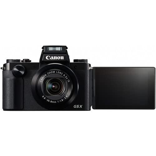 Canon PowerShot G5 X Digital Camera (0510C001), 64GB Card, Card Reader, Deluxe Soft Bag, Flex Tripod, Hand Strap, Memory Wallet, Cleaning Kit (International Model)