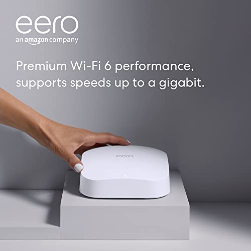 Amazon eero Pro 6 tri-band mesh Wi-Fi 6 router with built-in Zigbee smart home hub