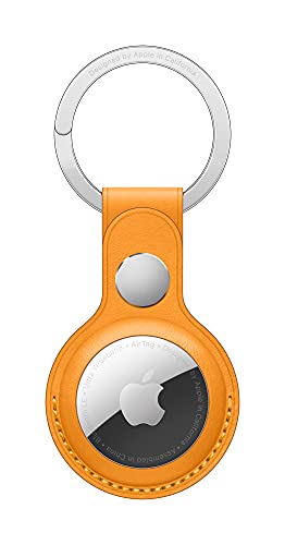 Apple AirTag Leather Key Ring - California Poppy - AOP3 EVERY THING TECH 