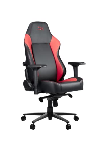 Big and Tall Gaming Chair - HyperX Ruby - Red Gaming Chair - Leather Upholstery Gaming Chair for Heavy People, Adjustable Lumbar Support - Ergonomic Gaming Chairs for Adults - PC Gaming Chair - Nordic