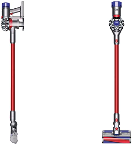 (RENEWED!) Dyson V8 Motorhead Origin Cordless Stick Vacuum Cleaner I Deep Cleans I Strong Suction for Versatile Cleaning I Washable Filter I Advanced Whole-Machine Filtration I Red + USB-C Adapter