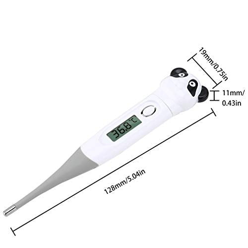 Digital Thermometer, Accurate Oral Underarm Rectal Temperature Thermometer, Flexible Tip & Waterproof（White）