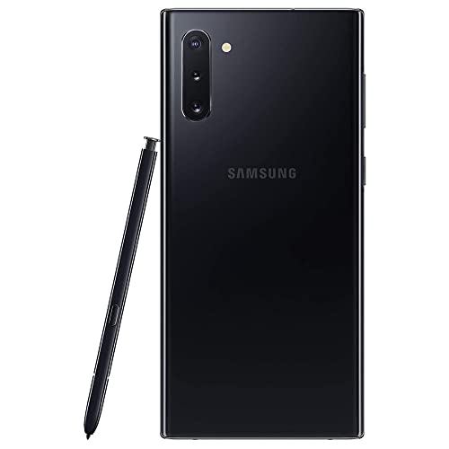 Samsung Galaxy Note 10 (256GB, 8GB) 6.3" AMOLED, IP68 Water Resistant, Snapdragon 855, 4G LTE Fully Unlocked (T-Mobile, Verizon, Global) N970U (w/ P1300 Fast Wireless Charging Pad, Aura Black)