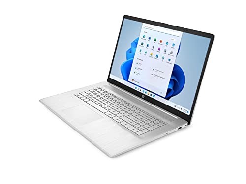 HP 2022 Newest Notebook Laptop, 17.3'' HD+ Touchscreen, AMD Ryzen 5 5500U 6 Cores Processor, Bluetooth, Wi-Fi, Webcam, USB Type-C, Windows 11 Home, Silver (32GB RAM | 2TB SSD)