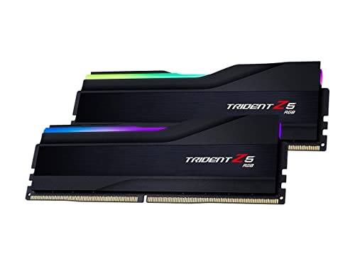 G.Skill Trident Z5 RGB Series 32GB (2 x 16GB) 288-Pin SDRAM DDR5 6000 (PC5-48000) CL36-36-36-96 1.35V Dual Channel Desktop Memory Model F5-6000J3636F16GA2-TZ5RK (Matte Black)