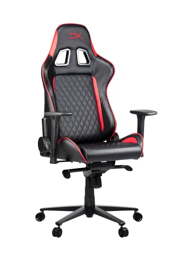 HyperX Blast Gaming Chair - Ergonomic Gaming Chair, Leather Upholstery Video Game Chair - Red Black PC Racing Tilt Gaslift Foam Armrests Office Secret Hyper X Chair Lab