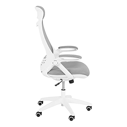 Norwood Commercial Furniture Contemporary High Back Fully-Adjustable Office Desk Task Chair with Flip Up Arms for Home, Office, Classroom, Gaming - Gray (NOR-IAH0018GR-SO)