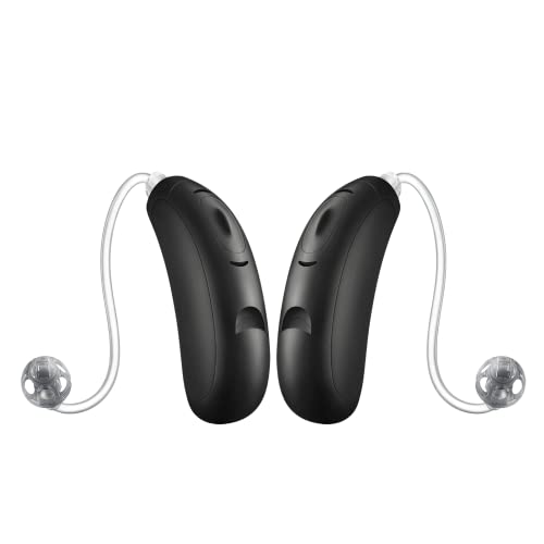 Audicus Dia Hearing Aid, KIT ONLY, Directional Microphone, Noise Reduction, Feedback Reduction, Telecoil, and Auto Adjusts to Changing Environments - Black
